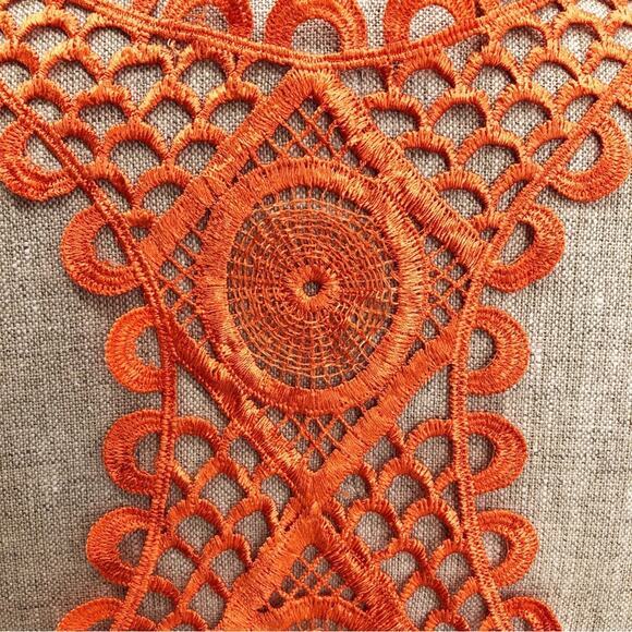 ๐ด CACHE orange crochet back tank top - Picture 4 of 7